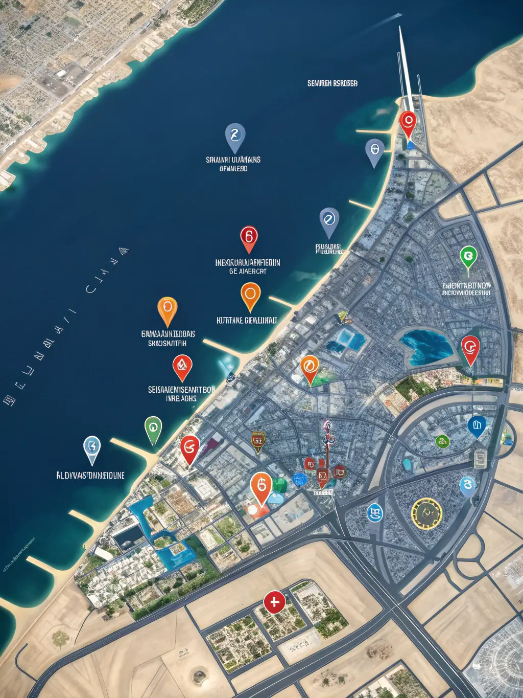 A detailed map of Dubai, highlighting the port and key automotive trading zones, with modern vehicles being loaded onto ships in the background.